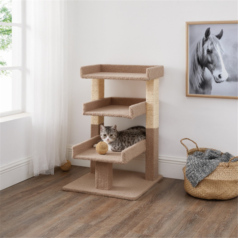 Totnes Nala Cat Tree for Cats, 3 Level Cat Play Perch, Multi-Level Cat Condos, Tower for Large Cat