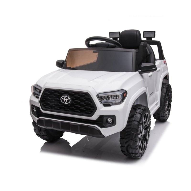 Toyota Tacoma 12V Battery Powered Ride-on Car, Kids Toys, Parent Remote Control,LED Lights,AUX Port