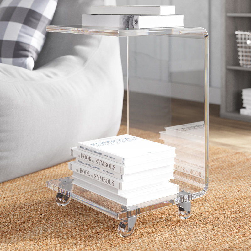Transparent Recliner Side Table