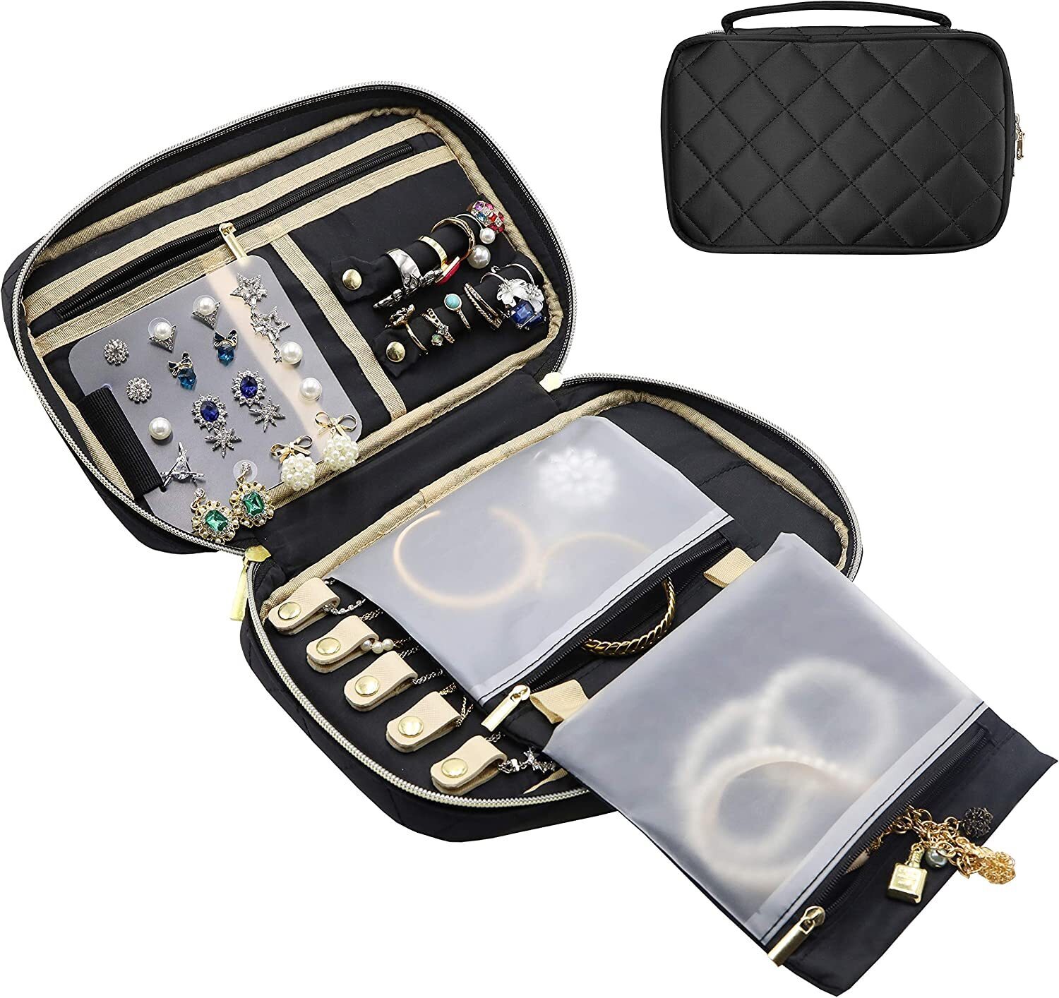 Travel Earring Organizer Nylon Pouch