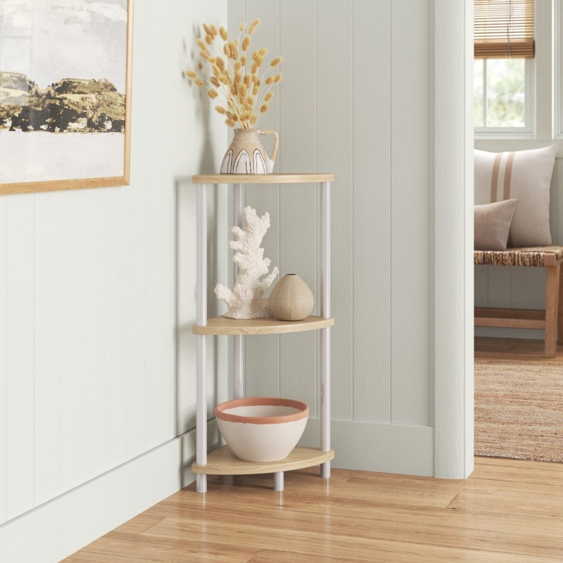 Trenton 12'' W Solid Wood Corner Bookcase