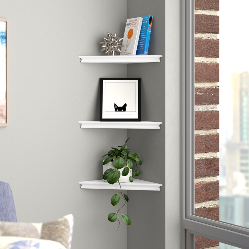 Triangle Corner Wall Shelf Set