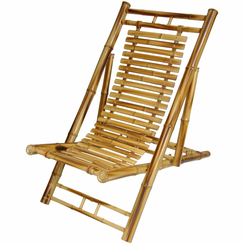 Rustic Bamboo Folding Chair