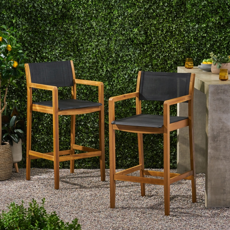 Mesh Seat Outdoor Barstool