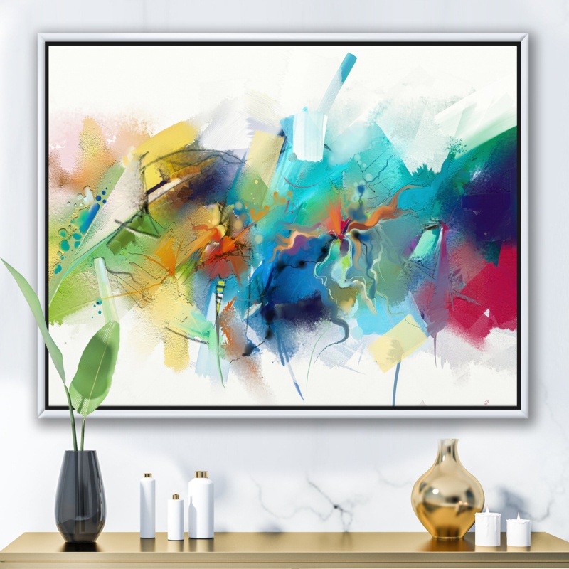 Turquoise Story With Touches - Painting on Canvas