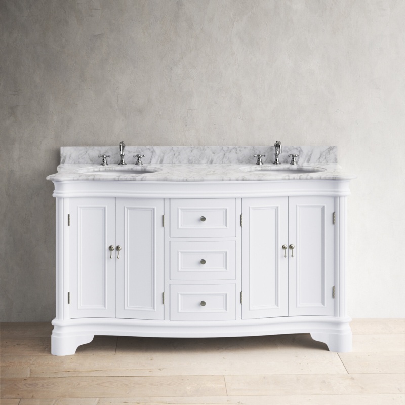 Twain 60" Double Bathroom Vanity Set