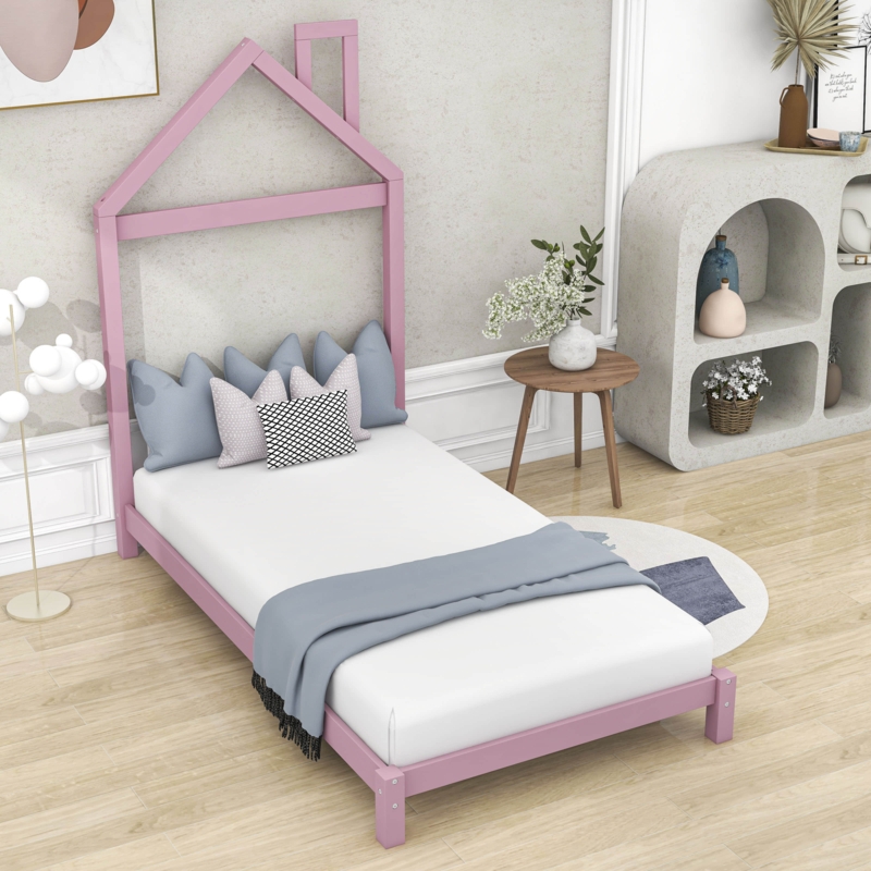 House-Inspired Platform Bed with Storage