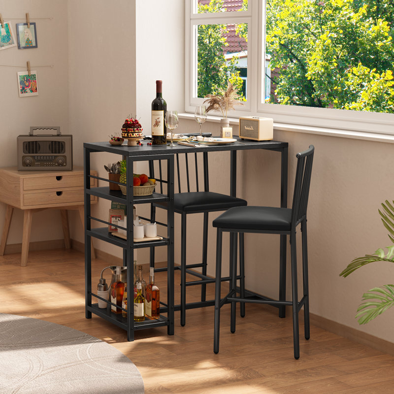 Two person breakfast nook dining set small space
