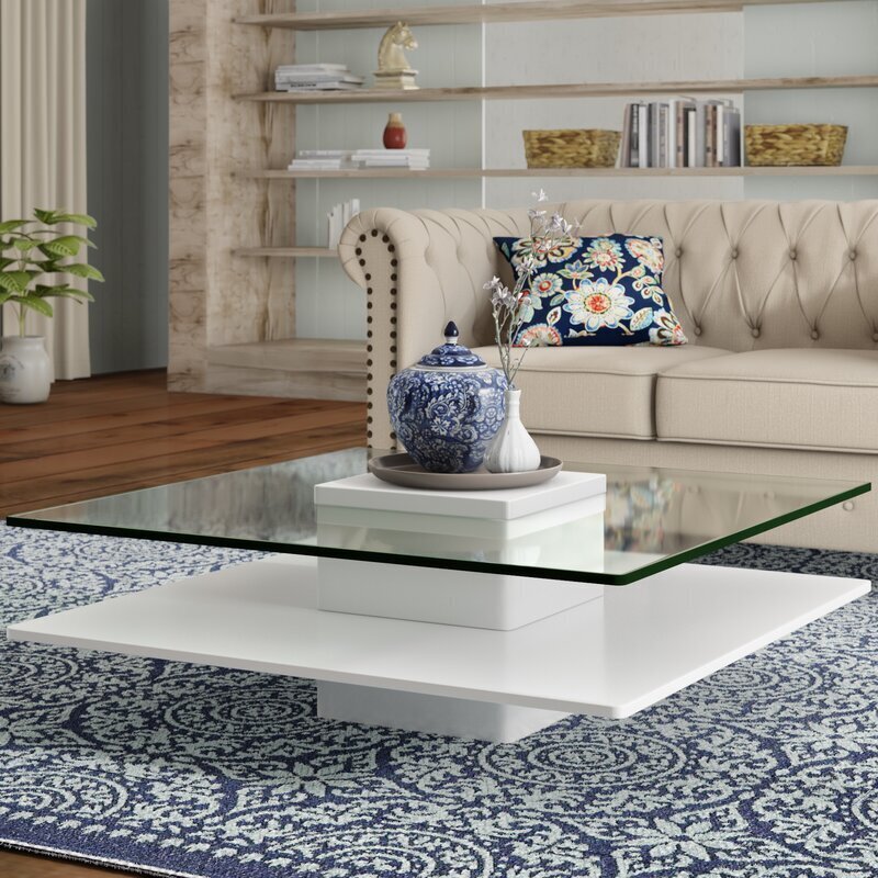 Two Tier Glass Top Coffee Table