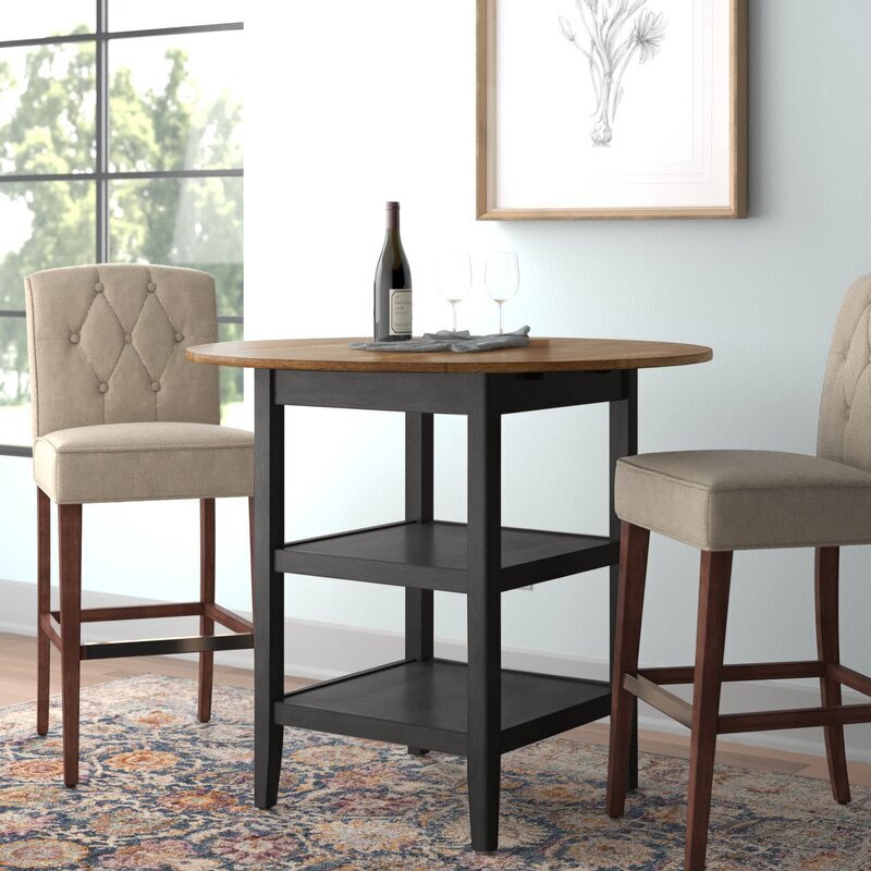 Two Toned Counter Height Round Table