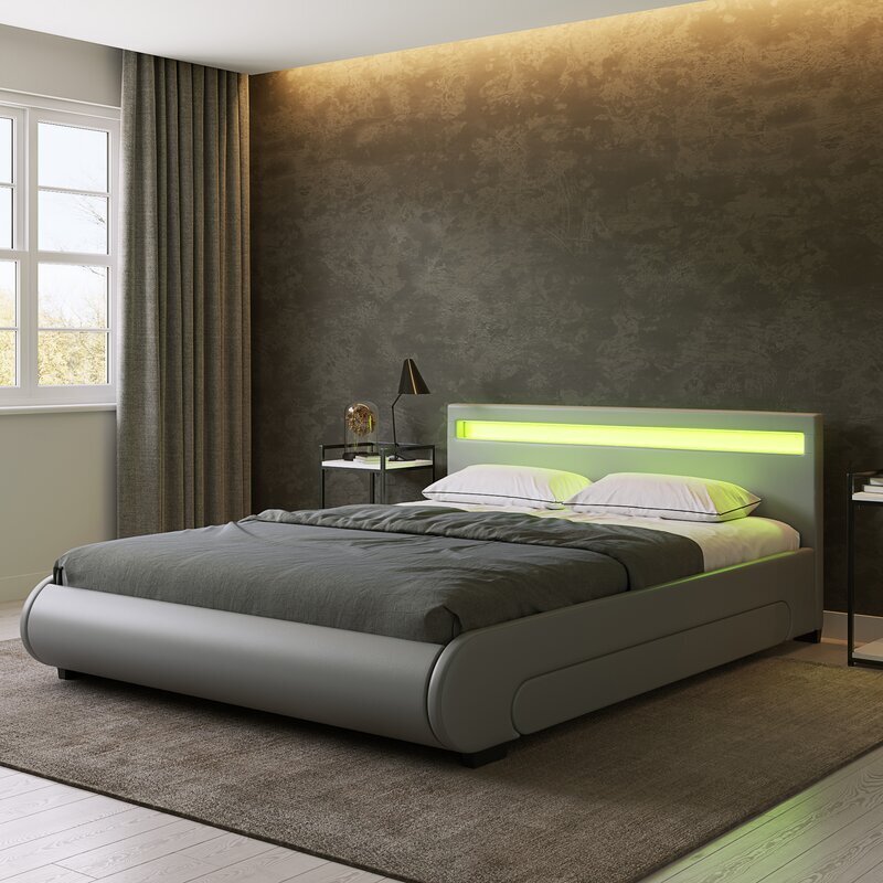 Ultra Modern King Low Profile Bed Frame 