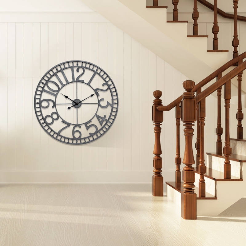 Industrial Iron Oversized Wall Clock