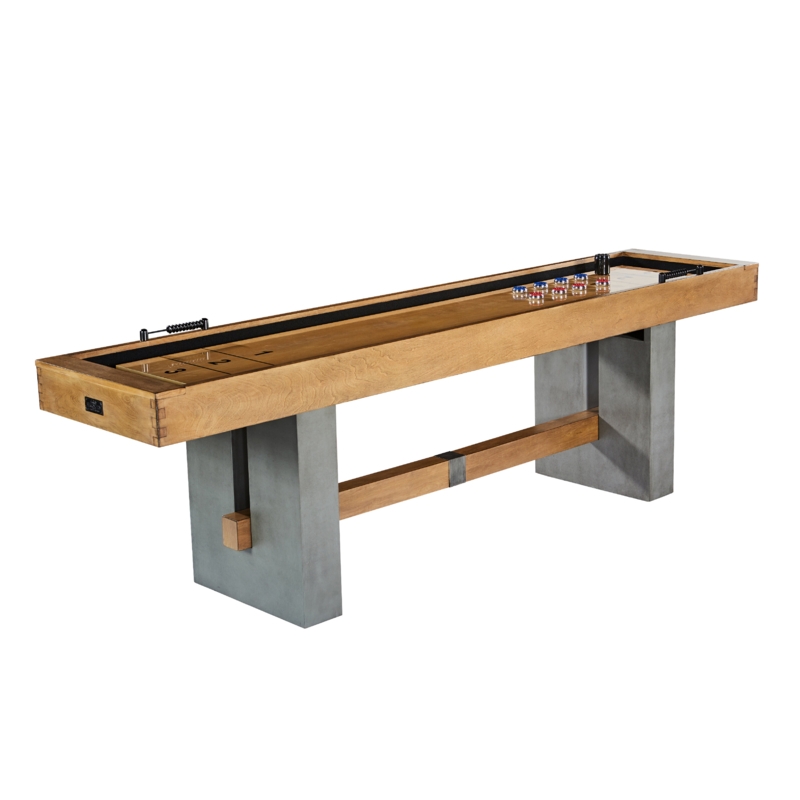 Modern Shuffleboard Table with Faux Concrete Legs