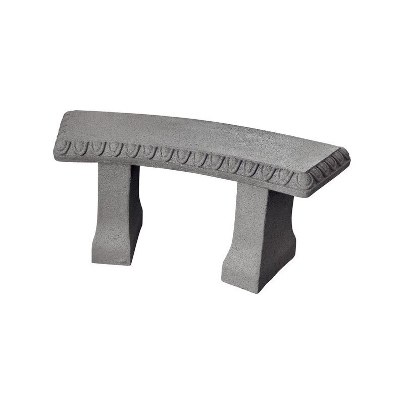 UV resistant curved garden bench