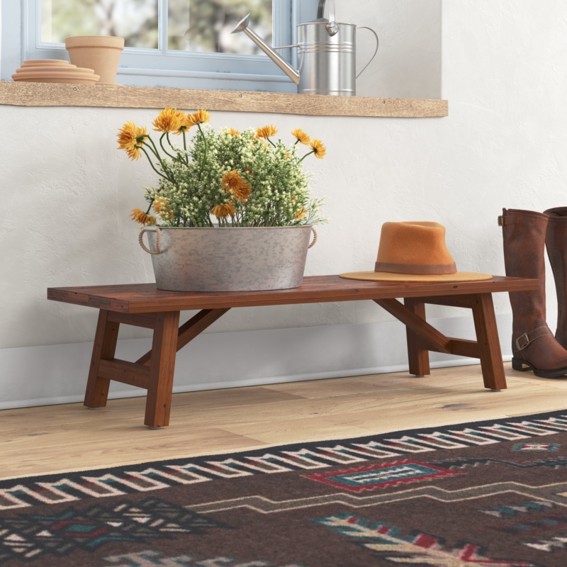 Acacia Wood Mid-Century Modern Plant Stand