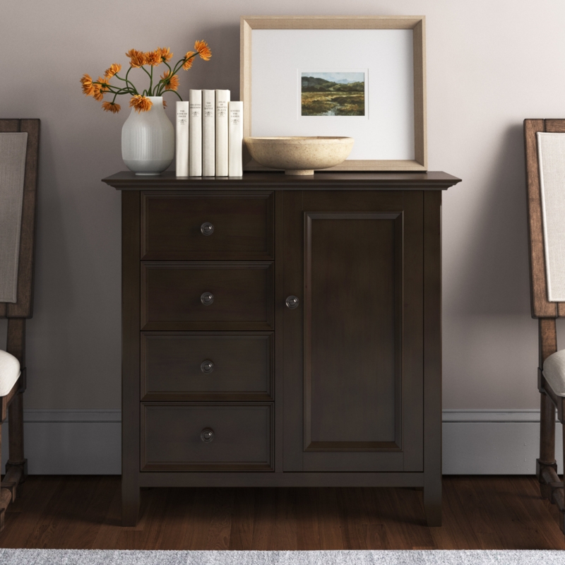 Solid Wood Medium Storage Cabinet