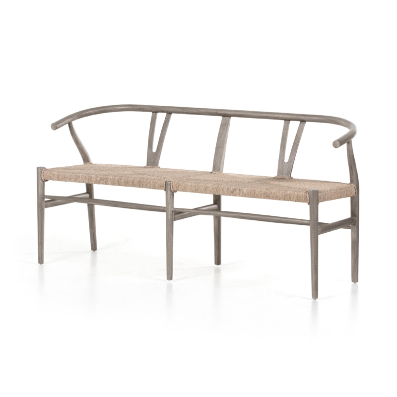 Modern Curved Wishbone-Style Bench