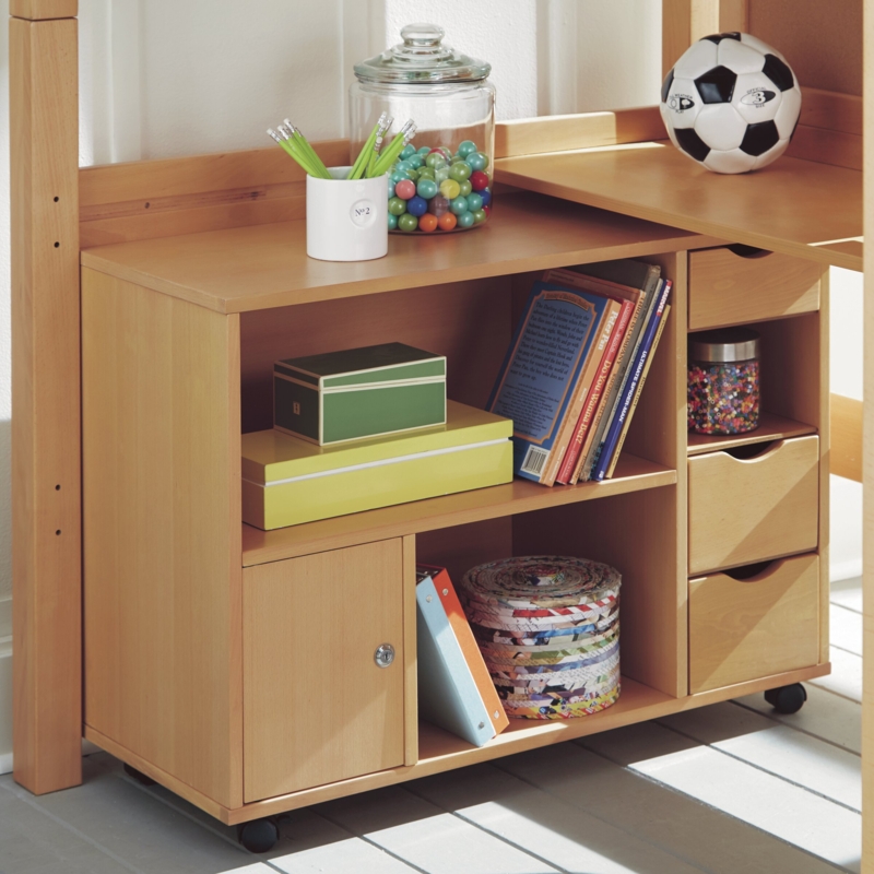Rolling Media Cart with Locking Cabinet