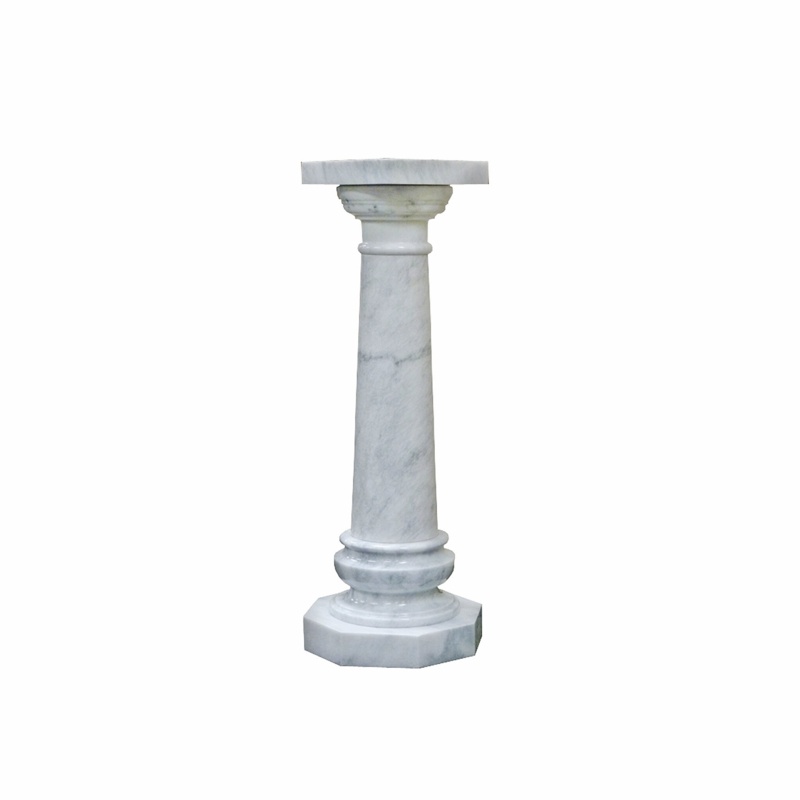 Versailles Round Pedestal Marble Plant Stand