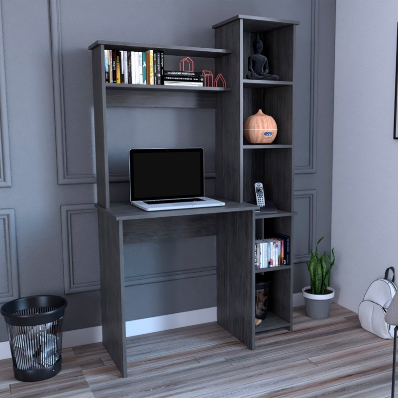 Versalles Collection Free Standing Home Office Computer Desk with 2 Top Shelves