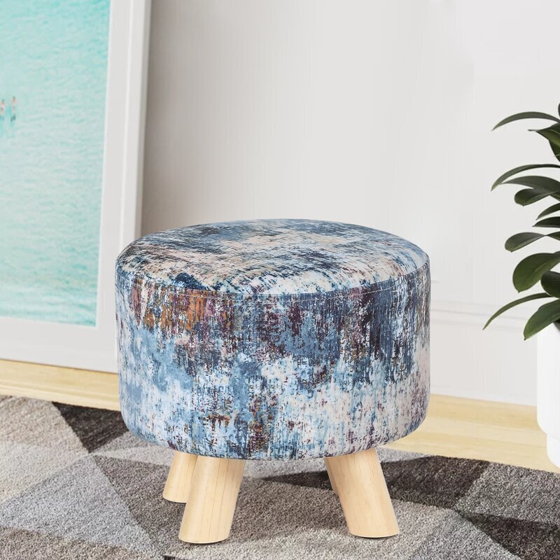 Vibrant Printed Low Footstool
