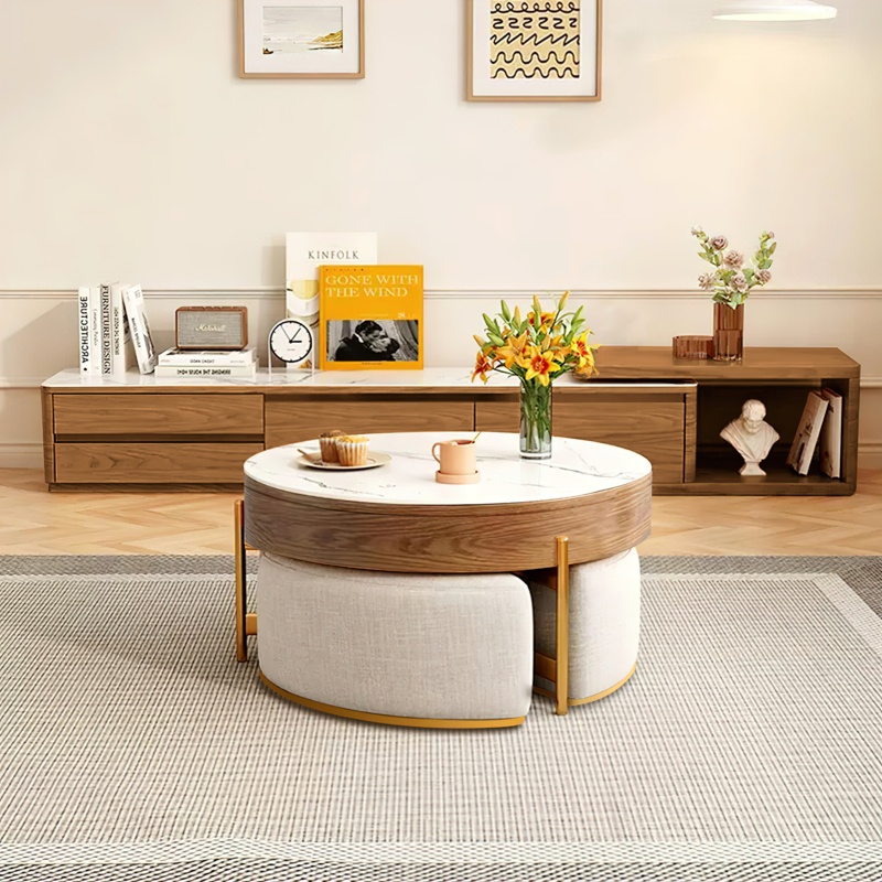 Rising Coffee Table with Hidden Storage