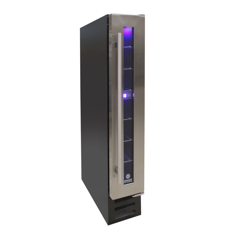 Vinotemp 5.8'' width 7 Bottle Single Zone Built-In Wine Refrigerator