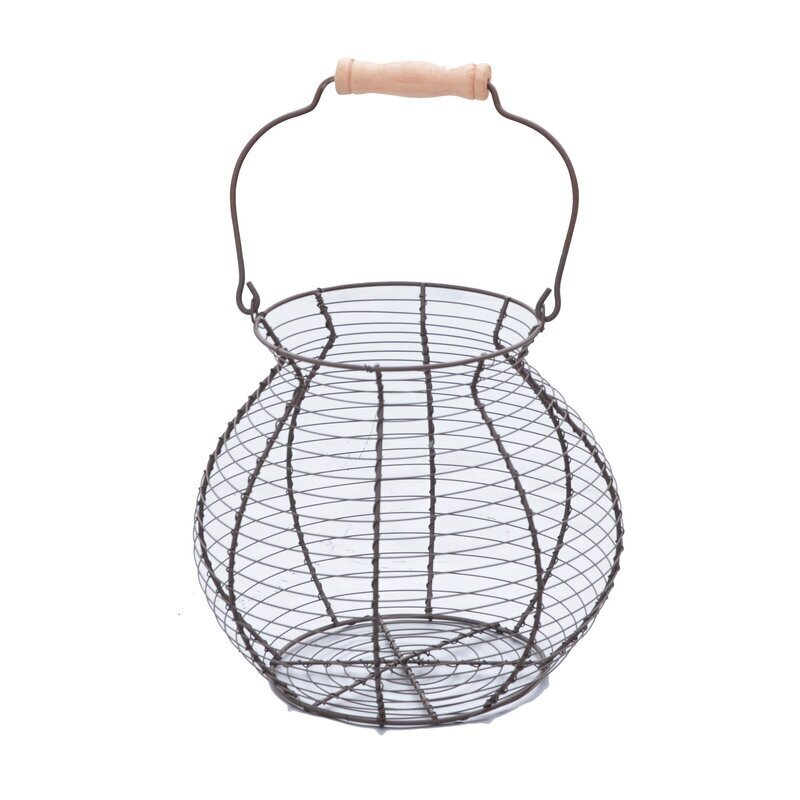 Vintage style hanging wire basket