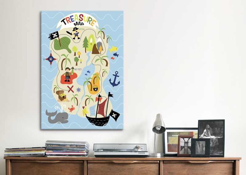 Vokolida Treasure Map by Erin Clark - Gallery-Wrapped Canvas Giclée on Canvas