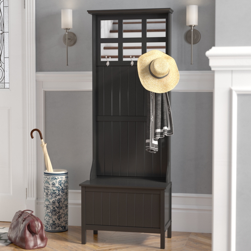 Traditional Hall Tree with Storage Bench