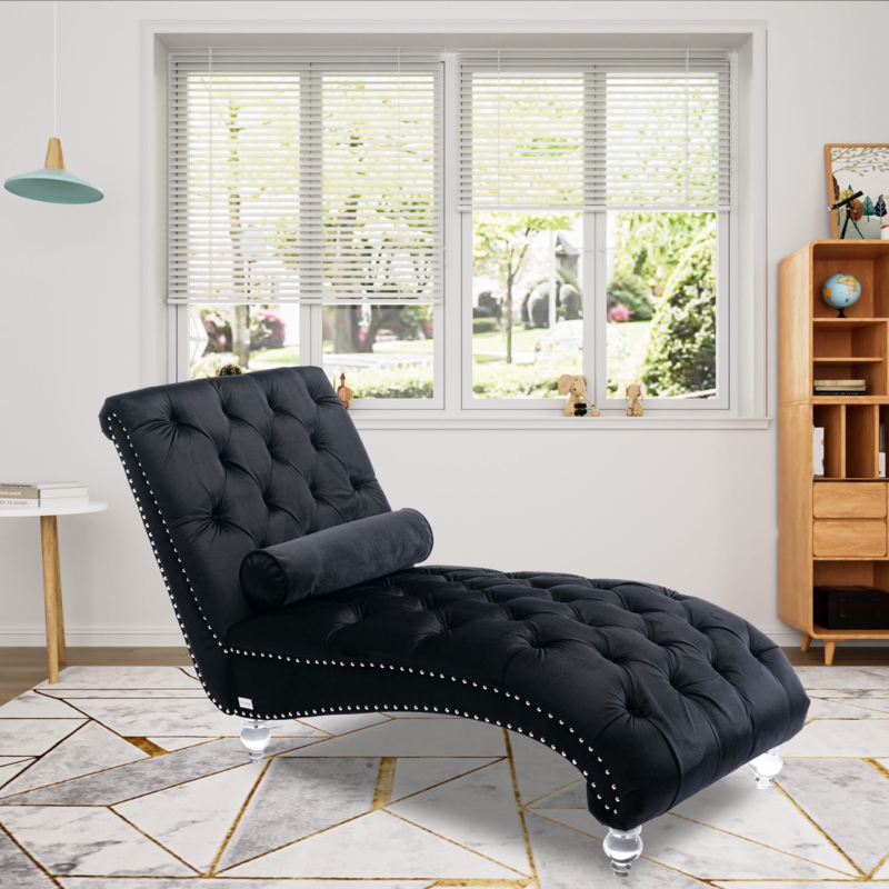 Ergonomic Velvet Chaise Longue