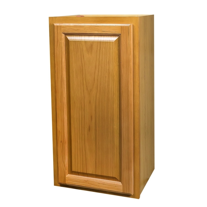 Classic Oak-Stained Wall Cabinet