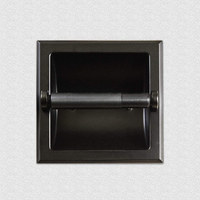 Recessed Toilet Paper Holder with Rear Mounting Bracket