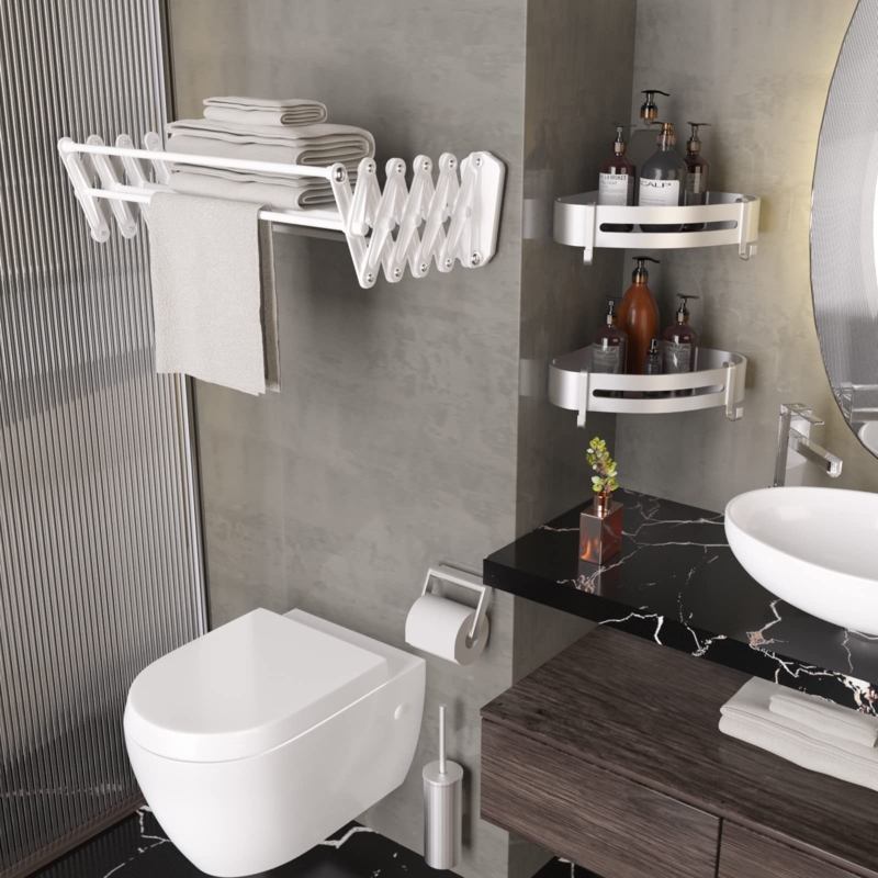 Wall-Mounted Stainless Steel Drying Rack