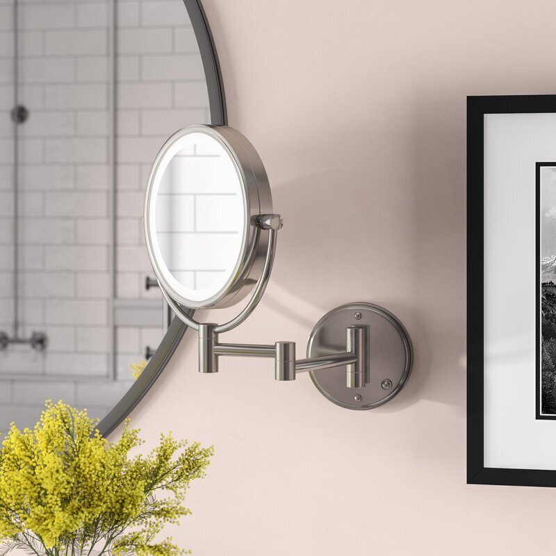 Wall mounted LED makeup mirror