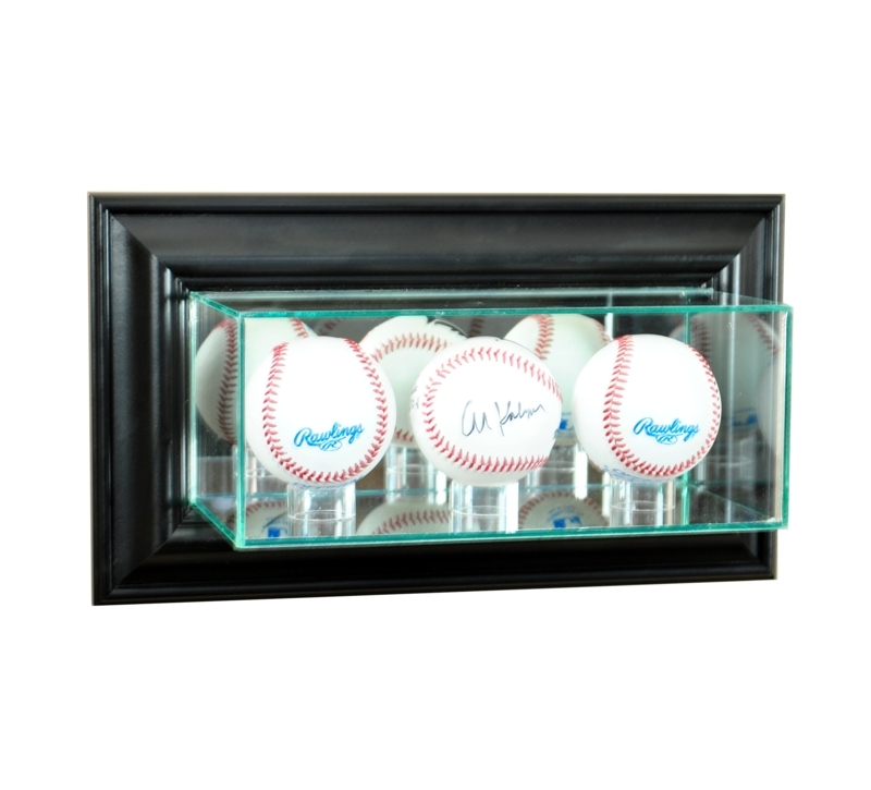 Wall Mounted Triple Baseball Display Case