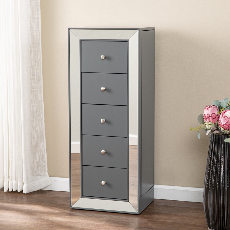 Mirrored Jewelry Organizer with Ample Storage