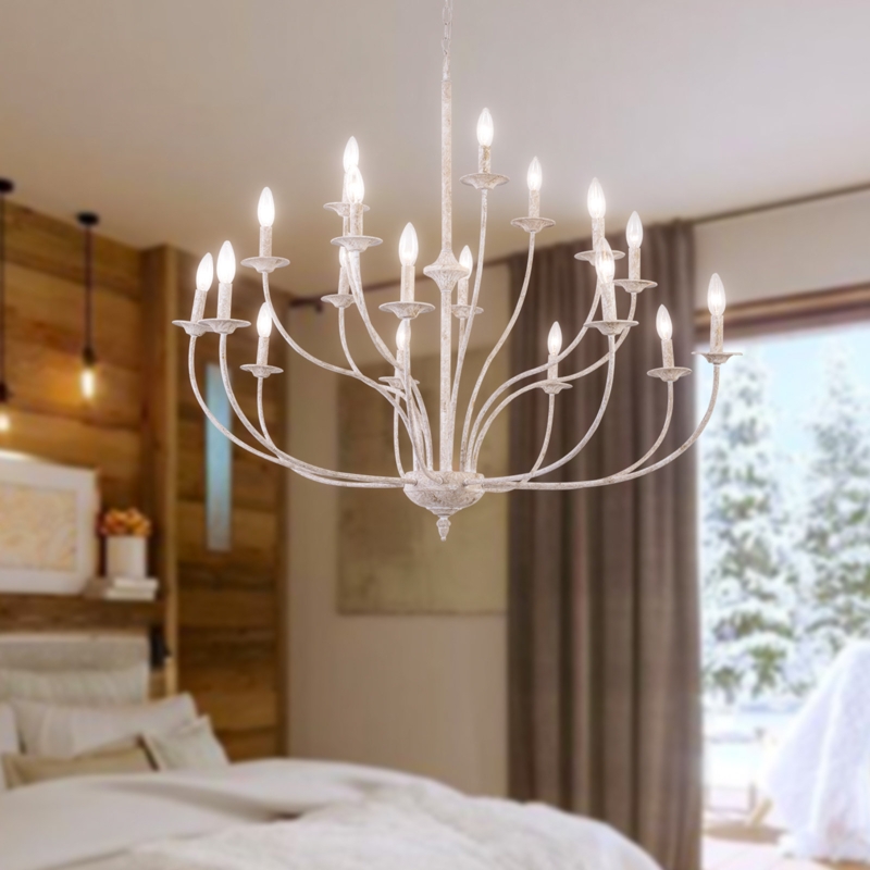 18-Light Traditional Farmhouse Chandelier
