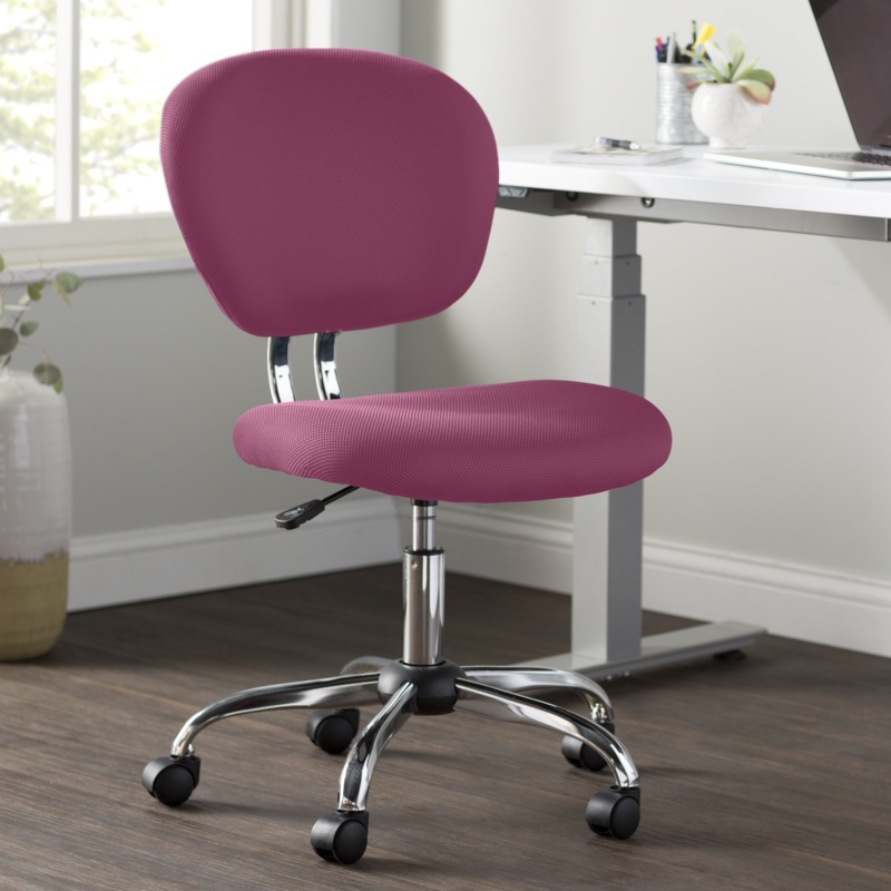 Wayfair Basics® Mid-Back Mesh Padded Swivel Task Office Chair with Chrome Base