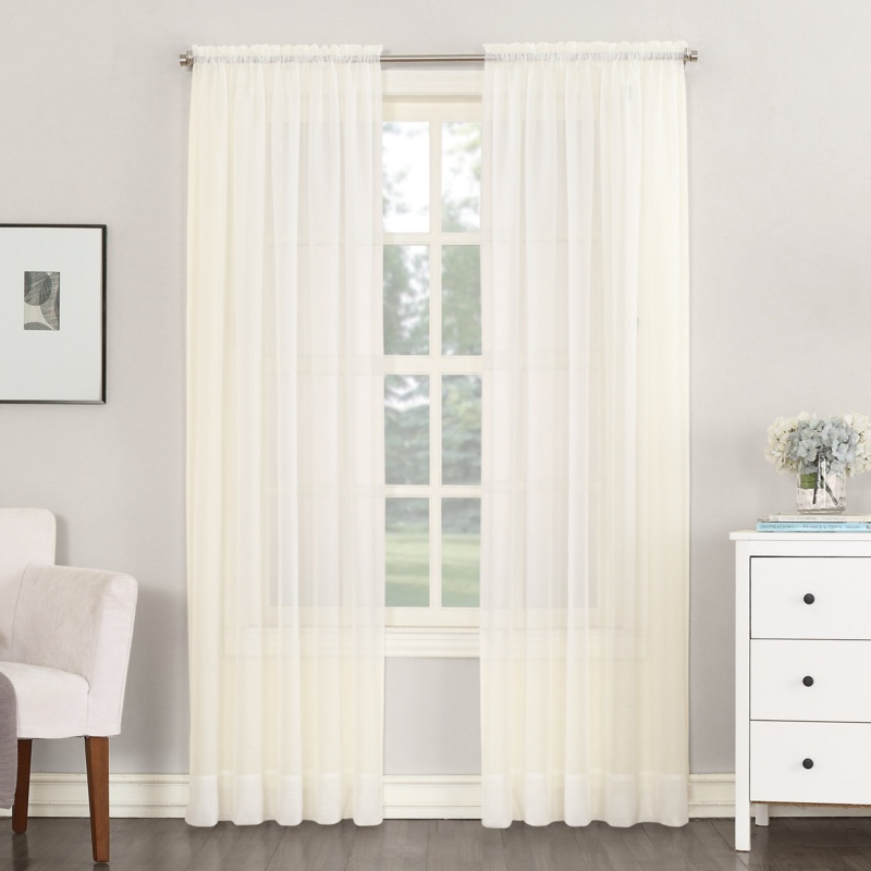 Wayfair Basics® Sheer Voile Rod Pocket Curtain Panel