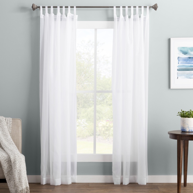 Wayfair Basics® Solid Sheer Tab Top Single Curtain Panel