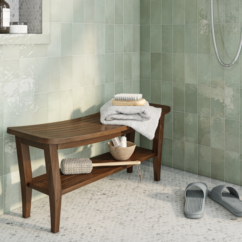 Teak Indoor/Outdoor Waterproof Spa Stool Bench