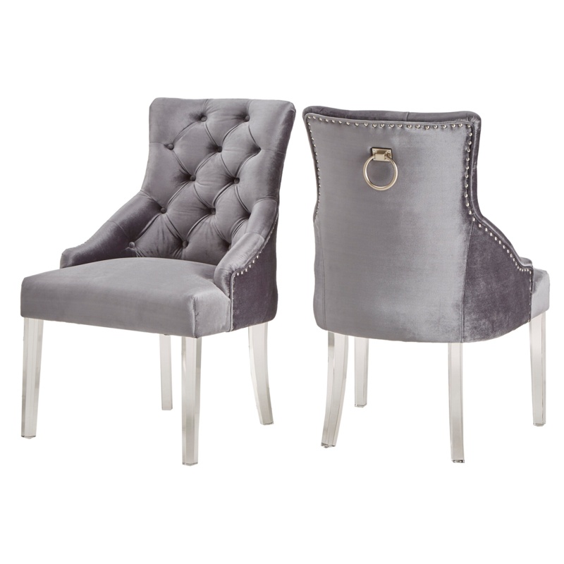 Weissinger Tufted Velvet Parsons Chair