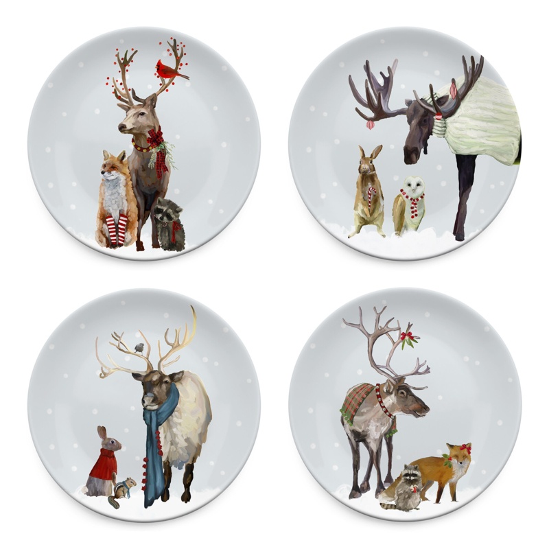 Welara Bunch 4 Piece 8.25" Dessert Plate Set