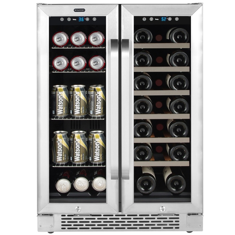 Whynter 24'' width 20 Bottle and 60 Can Dual ZoneWine & Beverage Refrigerator