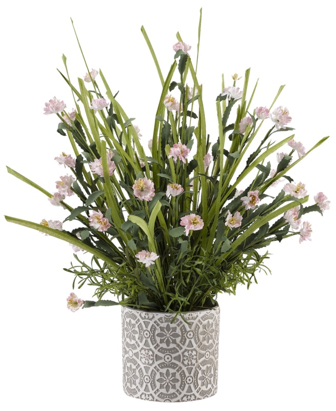 Wild Flowers Floral Arrangement in Round Ceramic Planter