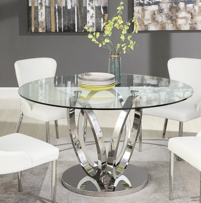 Modern Glass Round Dining Table