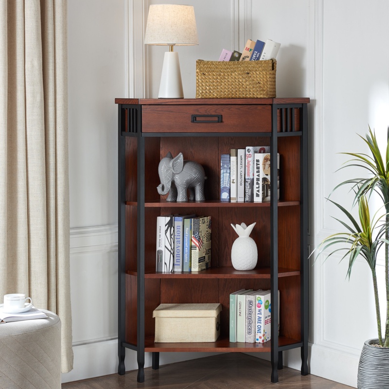 Willa 50'' H x 36'' W Corner Bookcase
