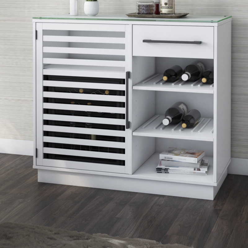 Bar Cabinet with Wine Cooler and Storage