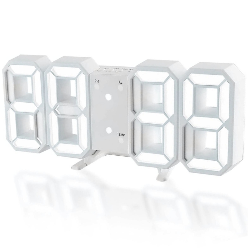 LED Digital Wall Clock with Night Light